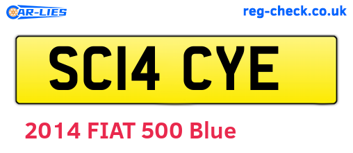 SC14CYE are the vehicle registration plates.