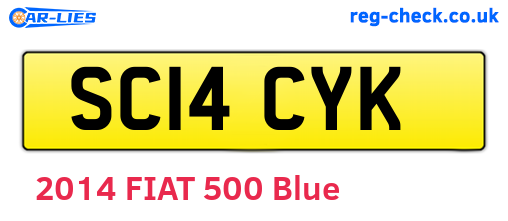 SC14CYK are the vehicle registration plates.