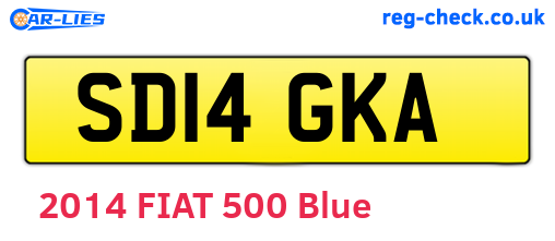 SD14GKA are the vehicle registration plates.