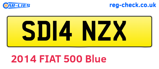 SD14NZX are the vehicle registration plates.
