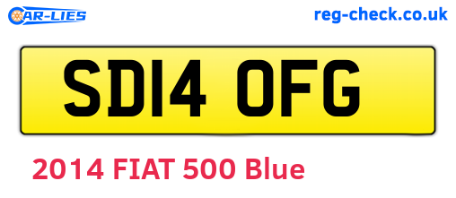 SD14OFG are the vehicle registration plates.