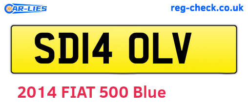 SD14OLV are the vehicle registration plates.