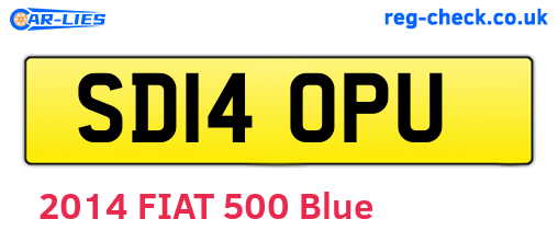 SD14OPU are the vehicle registration plates.