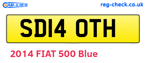 SD14OTH are the vehicle registration plates.
