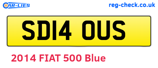 SD14OUS are the vehicle registration plates.