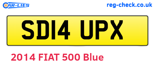 SD14UPX are the vehicle registration plates.