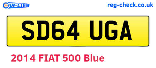 SD64UGA are the vehicle registration plates.