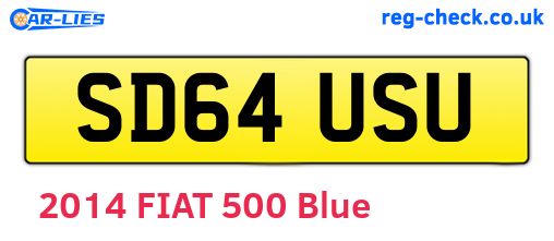 SD64USU are the vehicle registration plates.