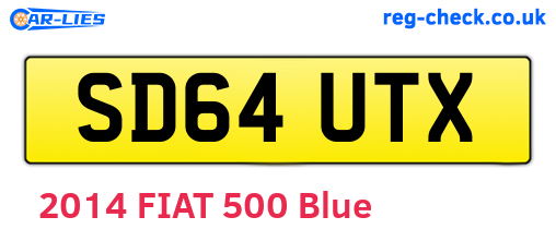 SD64UTX are the vehicle registration plates.