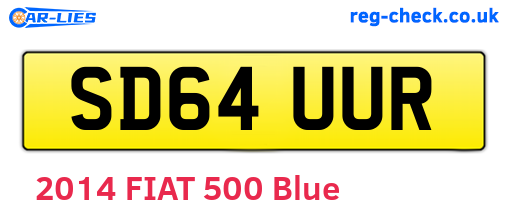 SD64UUR are the vehicle registration plates.