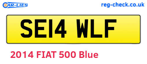 SE14WLF are the vehicle registration plates.
