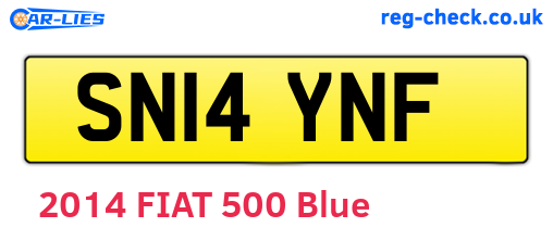 SN14YNF are the vehicle registration plates.