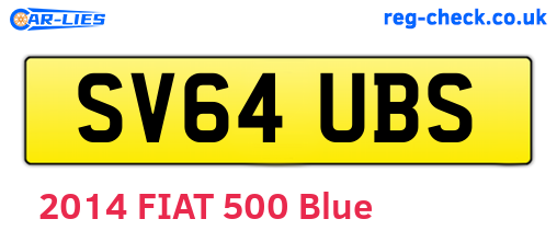 SV64UBS are the vehicle registration plates.