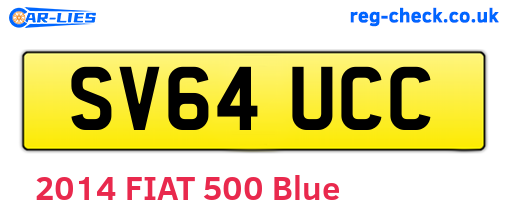 SV64UCC are the vehicle registration plates.