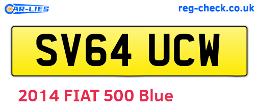 SV64UCW are the vehicle registration plates.
