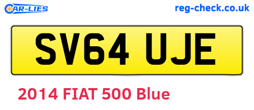 SV64UJE are the vehicle registration plates.