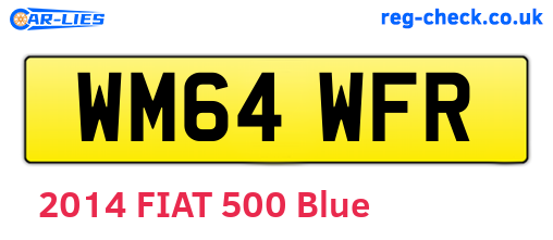 WM64WFR are the vehicle registration plates.