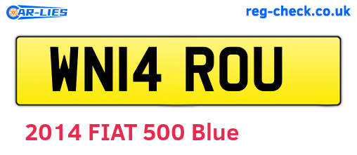 WN14ROU are the vehicle registration plates.