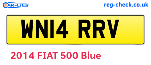 WN14RRV are the vehicle registration plates.