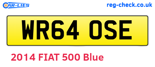 WR64OSE are the vehicle registration plates.