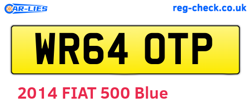 WR64OTP are the vehicle registration plates.