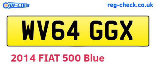 WV64GGX are the vehicle registration plates.