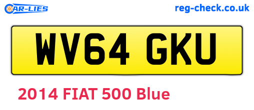 WV64GKU are the vehicle registration plates.