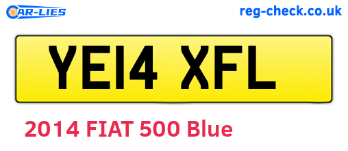 YE14XFL are the vehicle registration plates.