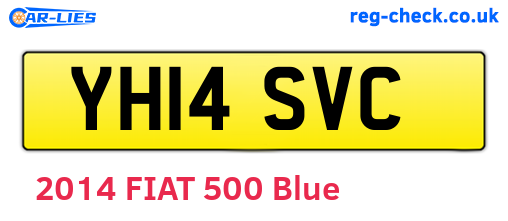 YH14SVC are the vehicle registration plates.