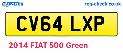 CV64LXP are the vehicle registration plates.