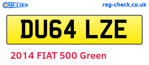 DU64LZE are the vehicle registration plates.