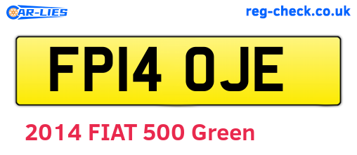 FP14OJE are the vehicle registration plates.