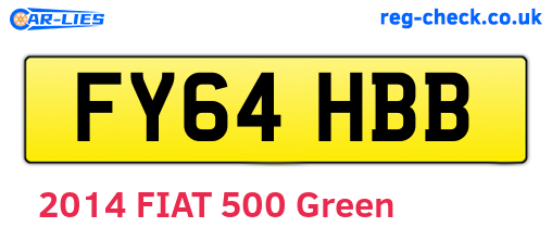 FY64HBB are the vehicle registration plates.