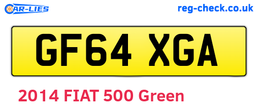 GF64XGA are the vehicle registration plates.