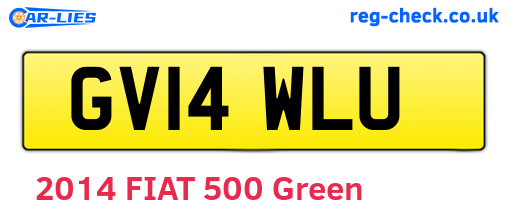 GV14WLU are the vehicle registration plates.
