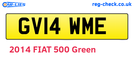 GV14WME are the vehicle registration plates.