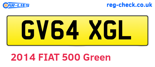 GV64XGL are the vehicle registration plates.