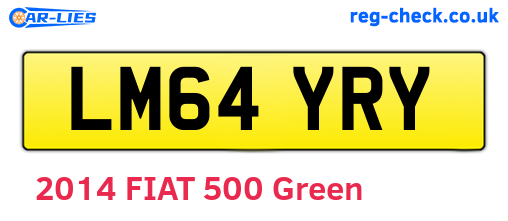 LM64YRY are the vehicle registration plates.