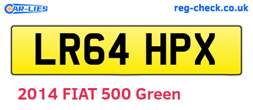 LR64HPX are the vehicle registration plates.