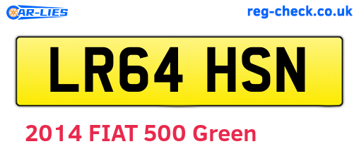 LR64HSN are the vehicle registration plates.