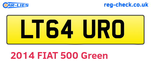LT64URO are the vehicle registration plates.