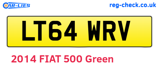 LT64WRV are the vehicle registration plates.