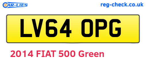 LV64OPG are the vehicle registration plates.