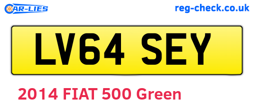 LV64SEY are the vehicle registration plates.