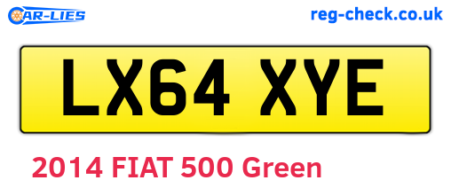 LX64XYE are the vehicle registration plates.