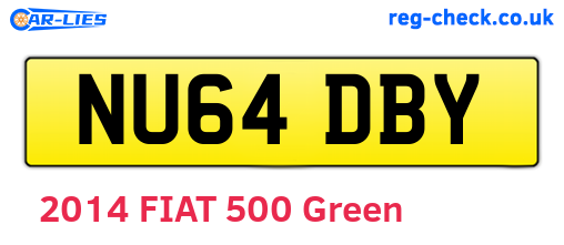 NU64DBY are the vehicle registration plates.