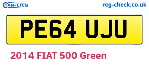 PE64UJU are the vehicle registration plates.