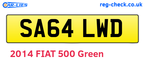 SA64LWD are the vehicle registration plates.