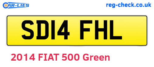 SD14FHL are the vehicle registration plates.