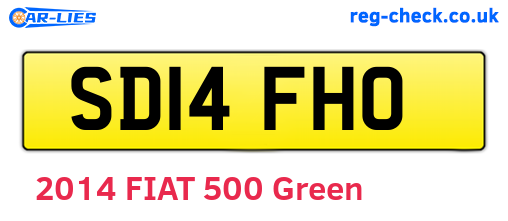 SD14FHO are the vehicle registration plates.